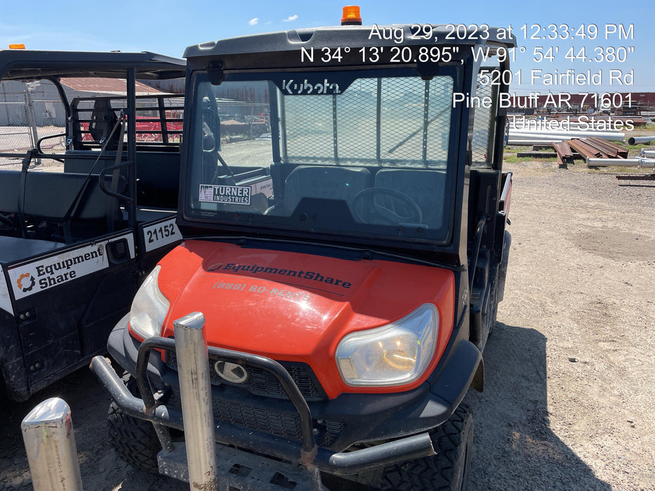 2019 Kubota RTVX900WH 4wd Utility Cart, 2 Seat, Diesel, LED Strobe, Windshield Tempered Glass, Plastic Canopy, Wire Harness Kit, Backup Alarm