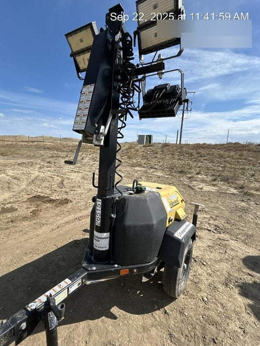 2022 Allmand NLV3GR (4) LED Light Fixture 350W, 23' Vertical Mast, 3kW Prime, Towable, ES Decals, T3