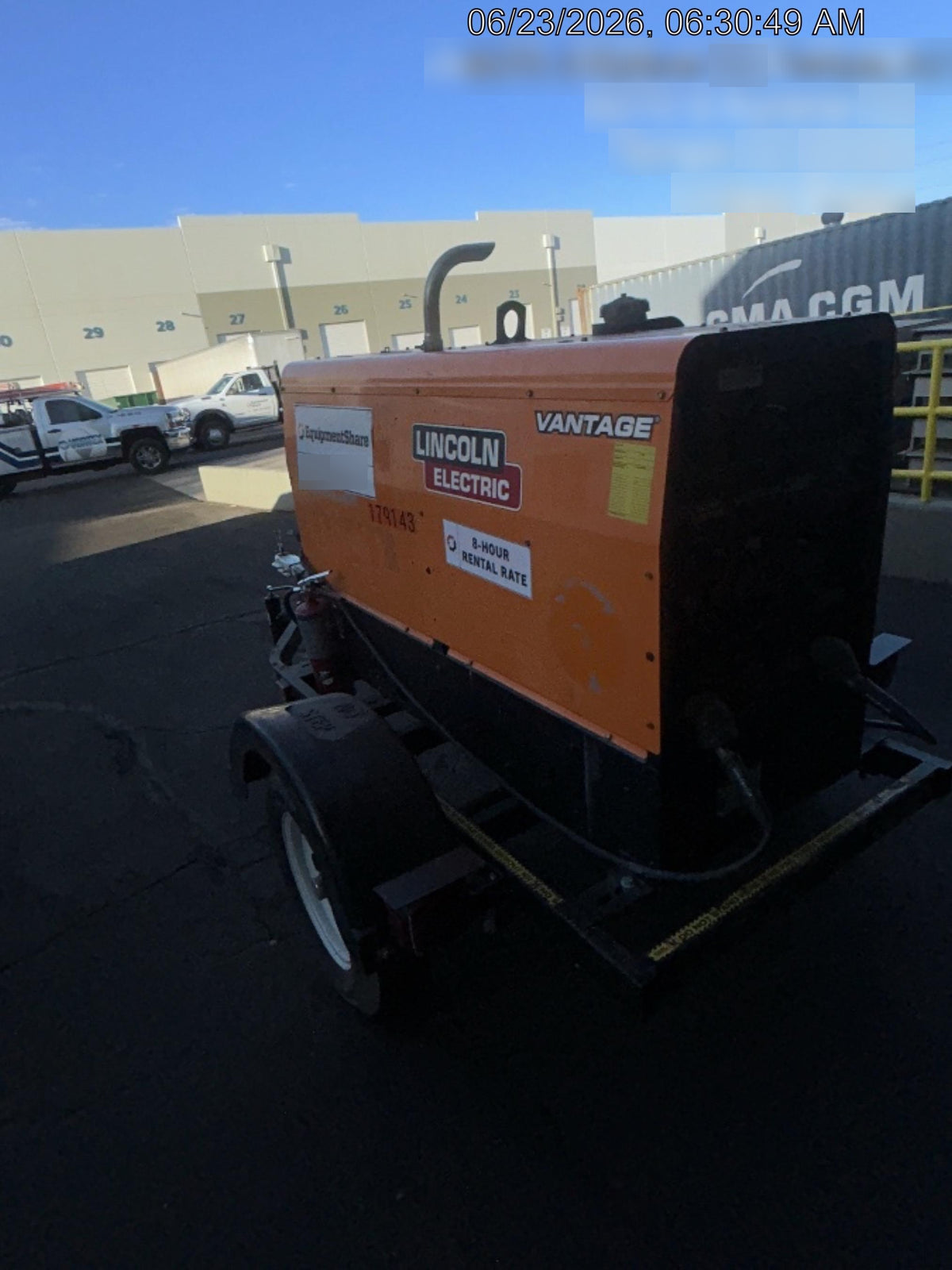2021 Lincoln Electric Vantage 322 Vantage 322 Ready Pak 3 w/ Decals, ORANGE (includes trailer, cable rack, fender light kit) NO Telematics