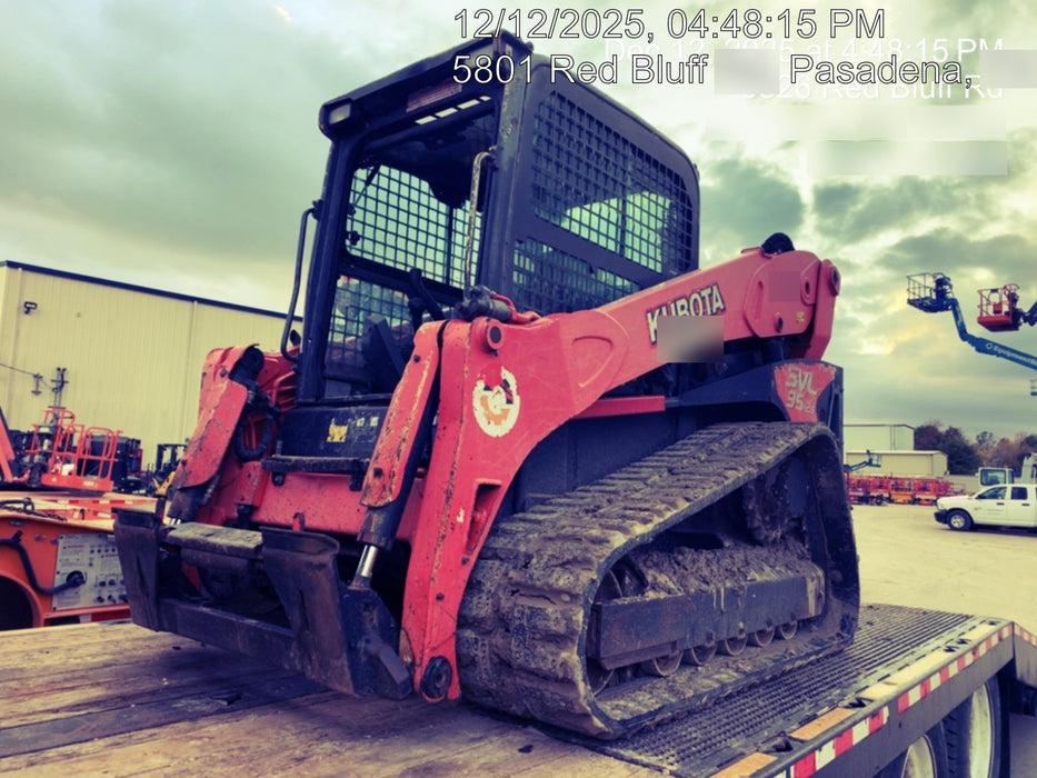 2019 Kubota SVL95-2S Cab/Heat/Air, Standard Tracks, Standard Flow, Hydraulic QC 80" HD Tooth Bucket