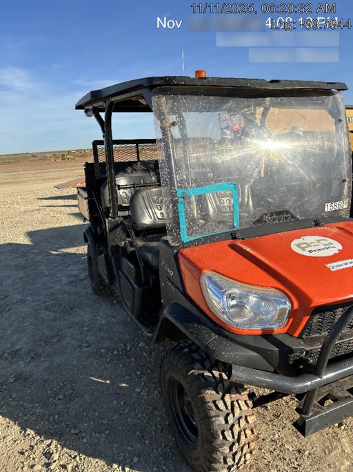 2021 Kubota RTV-X1140W-H Plastic Canopy, Windshield Acrylic Clear, LED Strobe Light, Wire Harness Kit, Back up Alarm