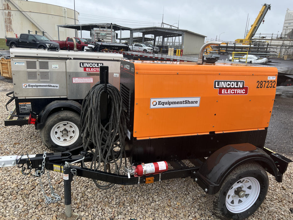 2022 Lincoln Electric LE400 Kubota V1505, Trlr, Cable Rack, Light Kit, ES Decals, T3