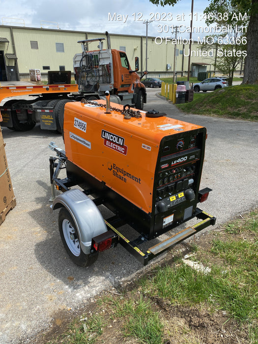 2022 Lincoln Electric LE400 Kubota V1505, Trlr, Cable Rack, Light Kit, ES Decals, T3