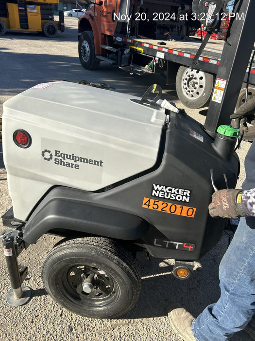 2024 Wacker Neuson LTT4 Diesel, Kohler KDW702, Deep Sea Controller, Auto Start, LED 320W, Bypass Outlet, T3