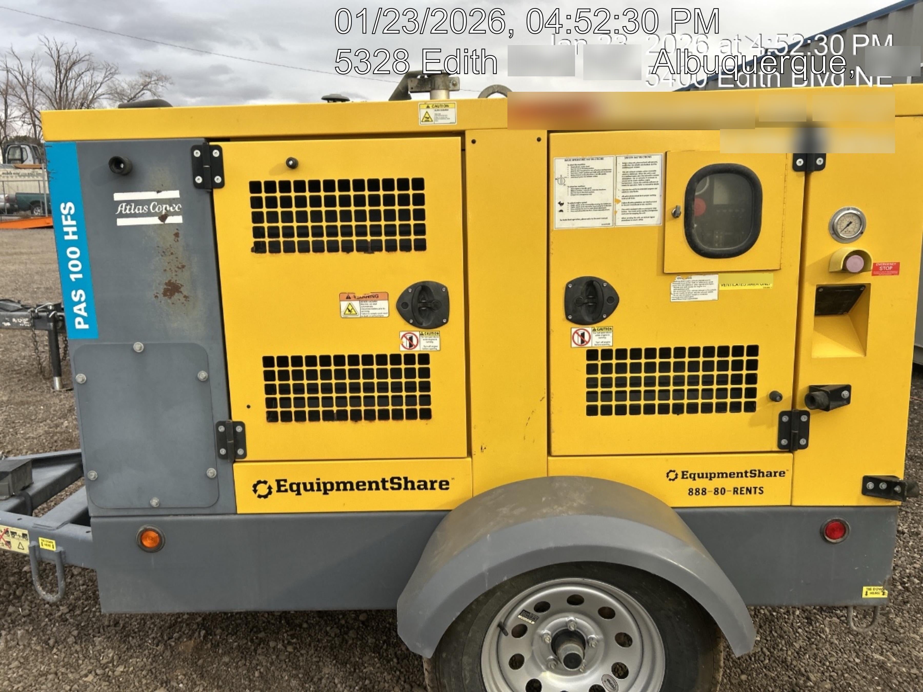 2021 ATLAS COPCO PAS 100 HF CS Enclosed