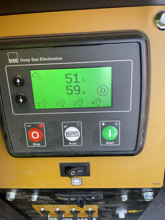 2022 Allmand NLV3GR (4) LED Light Fixture 350W, 23' Vertical Mast, 3kW Prime, Towable, Deep Sea L401, Leveling Jacks, Yanmar T4F 5.8hp