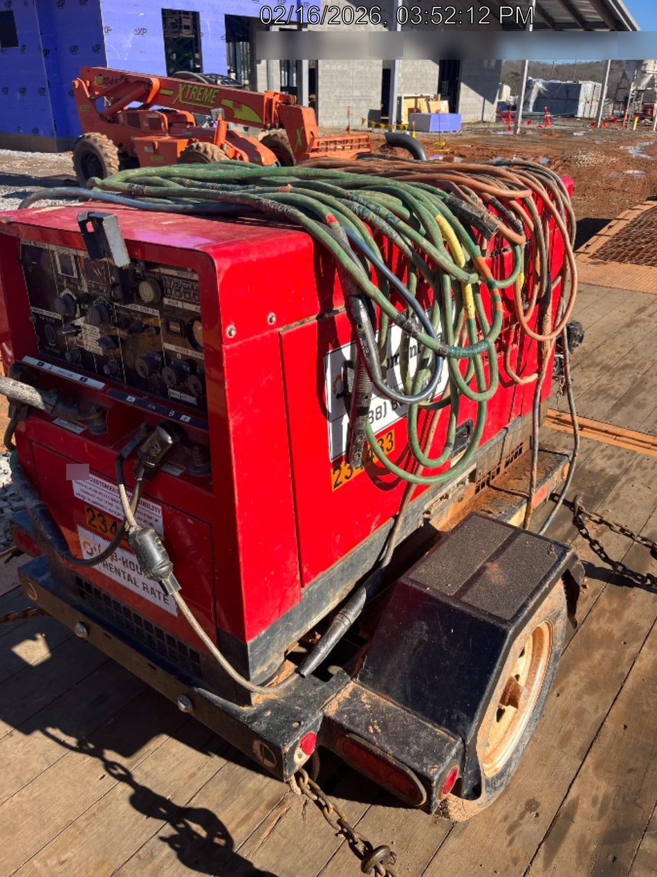 2022 Shindaiwa DGW400MDL Kubota D902 Engine, 23 HP, Dual Op Welder, Wire, Arc, Droop Stick, Tig, and CC Stick Functionality, Simulphase, 3 Phase and 1 Phase Gen Output, Single Axle NB Trlr, Slr Trckl Chrg 12V 12W, Fire Ext