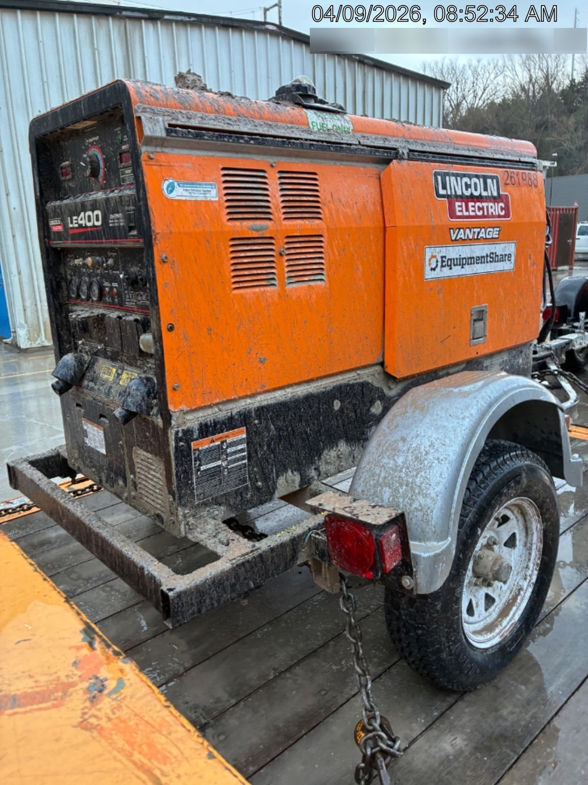 2022 Lincoln Electric LE400 Kubota V1505, Trlr, Cable Rack, Light Kit, ES Decals, T3