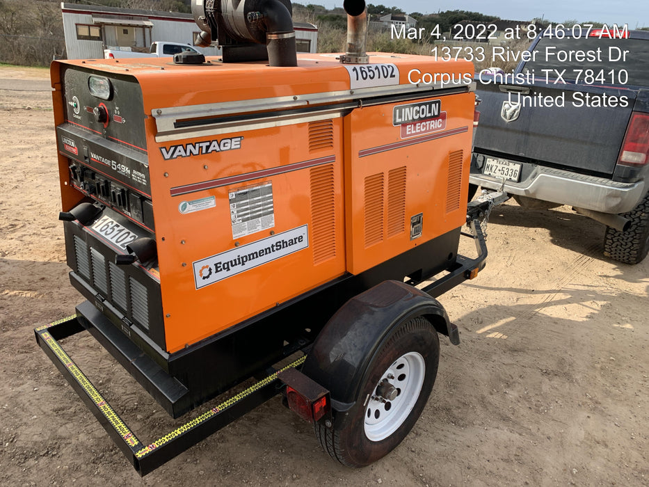 2021 Lincoln Electric Vantage 549X Ready Pak 3, ORANGE (includes trailer, cable rack, fender light kit)