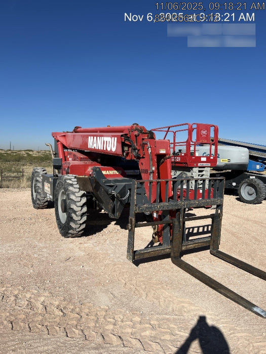2018 Manitou MTA10055 Manitou MTA 10055 (open ROPS) w/Cab/Heat/AC, Work Lights/Strobe, Aux Hyd, Solid Tires, Lift Hook, 66" Carriage, 60" Forks