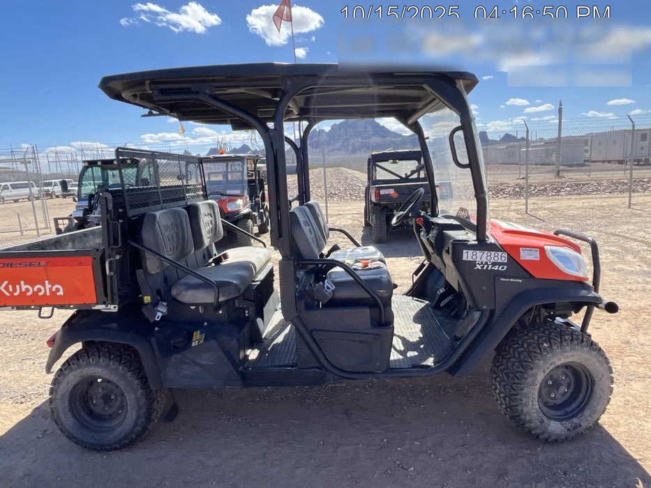 2021 Kubota RTV-X1140W-H Plastic Canopy, Windshield Acrylic Clear, LED Strobe Light, Wire Harness Kit, Back up Alarm