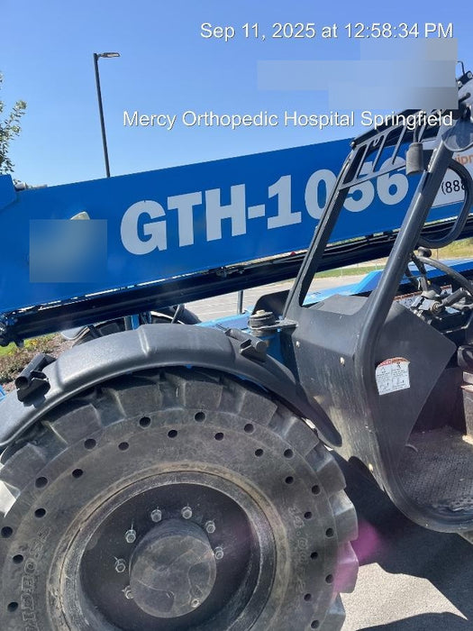 2019 Genie GTH-1056 Canopy, Solid RT Tires, LED Work Lights, Beacon 60" QA Carriage, 60" Forks