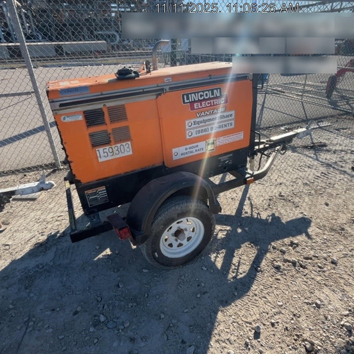 2021 Lincoln Electric Vantage 322 Vantage 322 Ready Pak 3 w/ Decals, ORANGE (includes trailer, cable rack, fender light kit) NO Telematics
