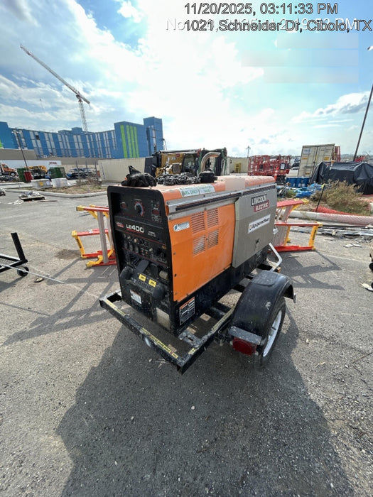 2022 Lincoln Electric LE400 Kubota V1505, Trlr, Cable Rack, Light Kit, ES Decals, T3