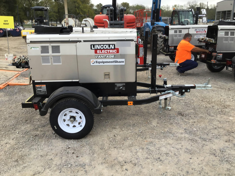 2020 Lincoln Electric Vantage 322 Welder Ready-Pak 3, w/ GPS & Decals (includes trailer, cable rack, fender light kit)