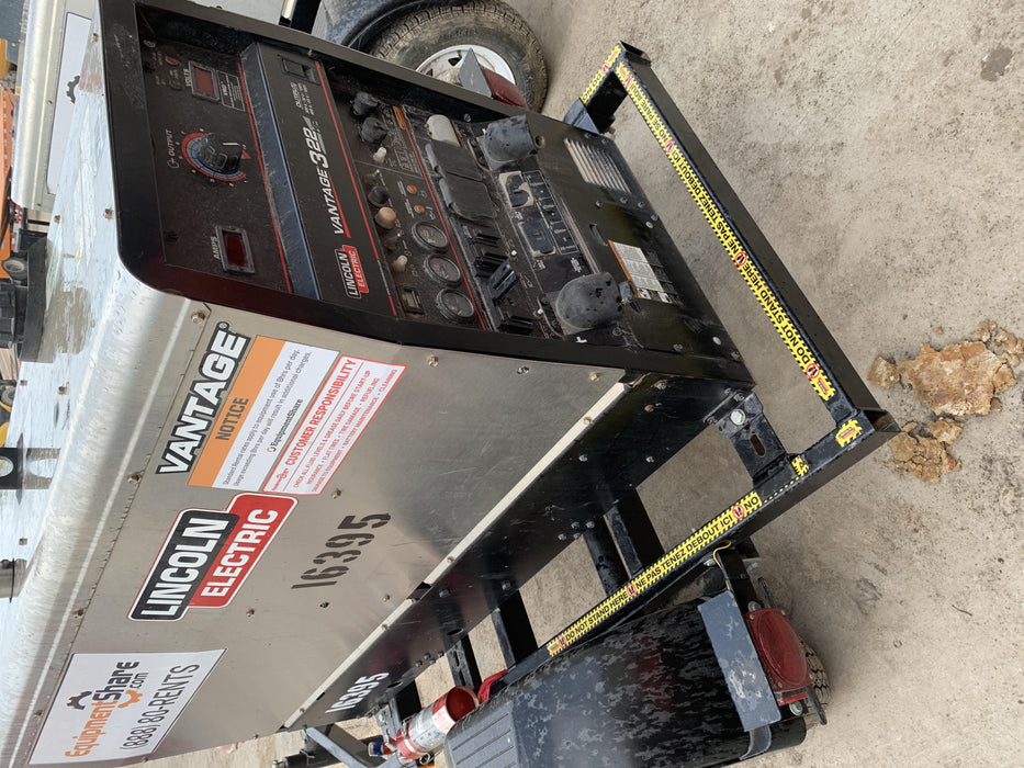 2018 Lincoln Electric Vantage 322 Lincoln Vantage 322 Welder Ready Pak 3 - Vantage 322, Trailer, Fender and light kit, Cable rack