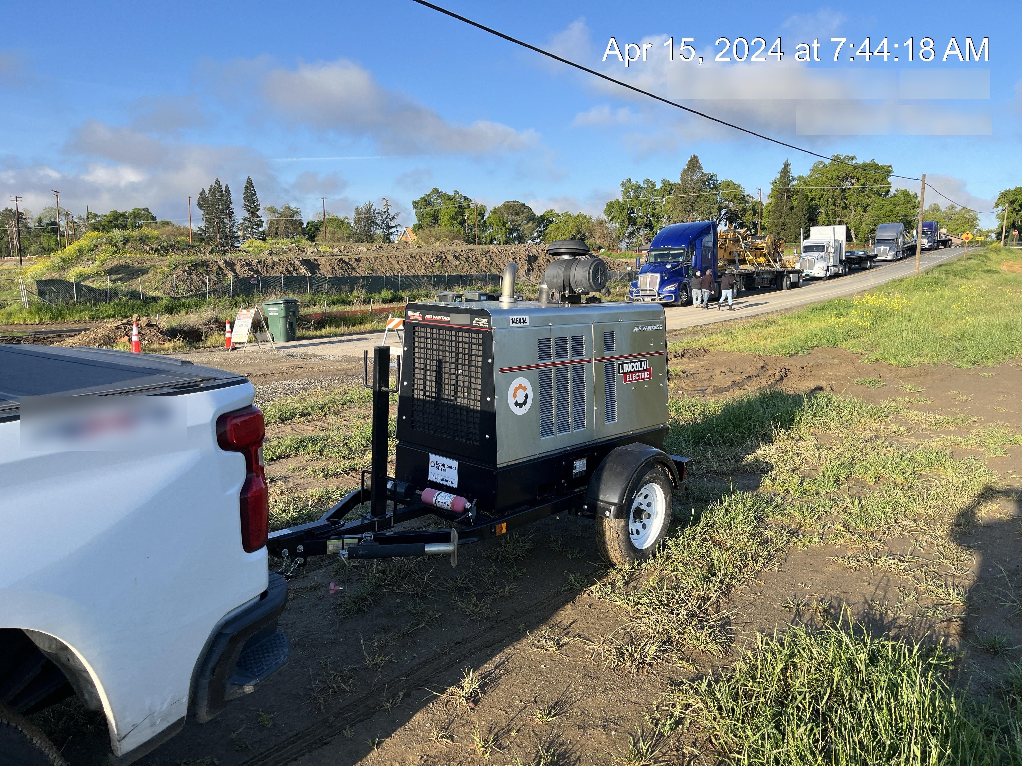 2021 Lincoln Electric Air Vantage 566 Air Vantage 566X Ready Pak 3 (includes trailer, cable rack, fender light kit); no telematics