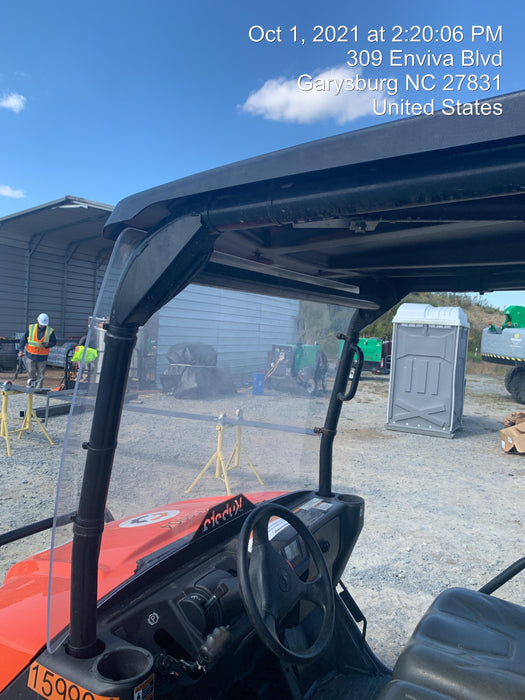 2021 Kubota RTV-X1140W-H Plastic Canopy, Windshield Acrylic Clear, LED Strobe Light, Wire Harness Kit, Back up Alarm