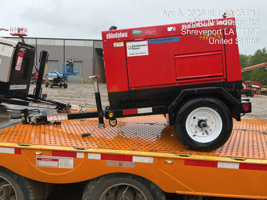 2022 Shindaiwa DGW400MDL Kubota D902 Engine, 23 HP, Dual Op Welder, Wire, Arc, Droop Stick, Tig, and CC Stick Functionality, Simulphase, 3 Phase and 1 Phase Gen Output, Single Axle NB Trlr, Slr Trckl Chrg 12V 12W, Fire Ext