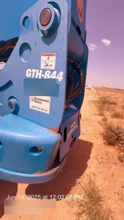 2018 Genie GTH-844 Genie GTH-844 w/Open ROPS, Solid Tires, beacon/work lights, 60" carriage/forks