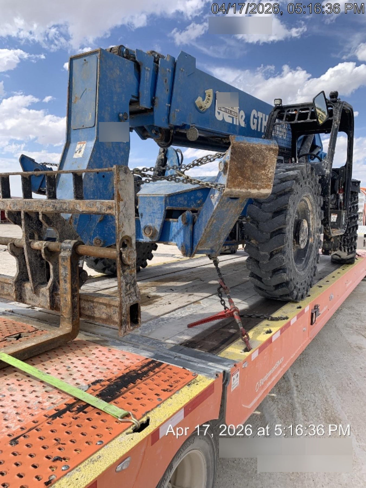 2018 Genie GTH-1056 GTH-1056 w/Open ROPS, Solid Tires, Work Lights, 60" carriage/forks, cab mesh, beacon