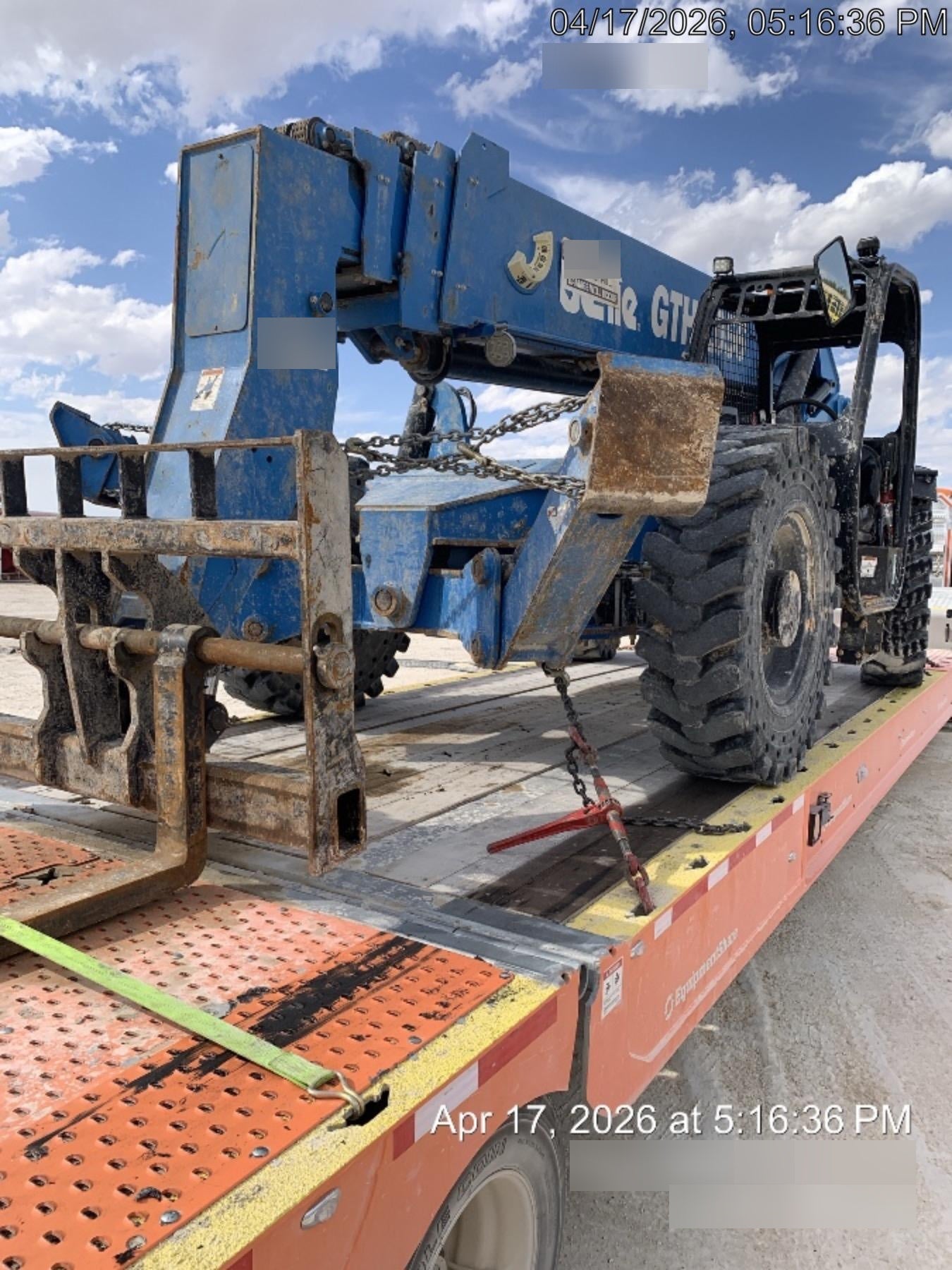 2018 Genie GTH-1056 GTH-1056 w/Open ROPS, Solid Tires, Work Lights, 60" carriage/forks, cab mesh, beacon