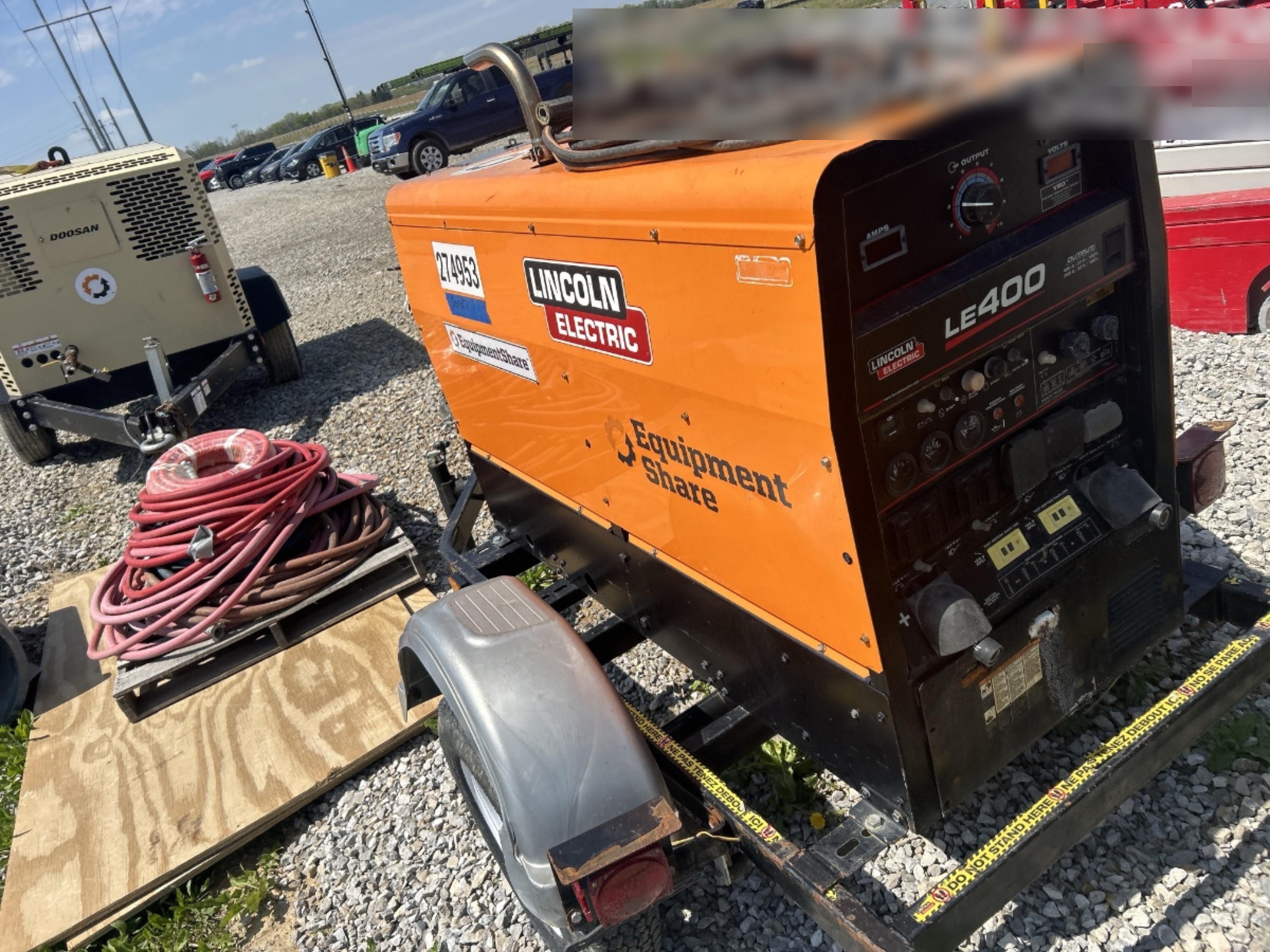 2022 Lincoln Electric LE400 Kubota V1505, Trlr, Cable Rack, Light Kit, ES Decals, T3