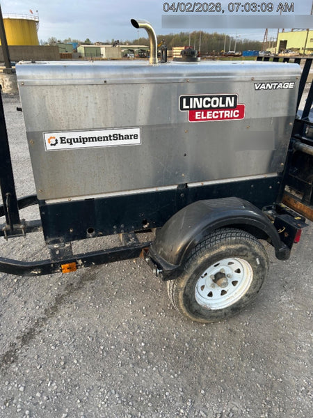 2019 Lincoln Electric Vantage 322 Ready-Pak 3, Two Wheel Trailer, Fender and Light Kit, Cable Rack