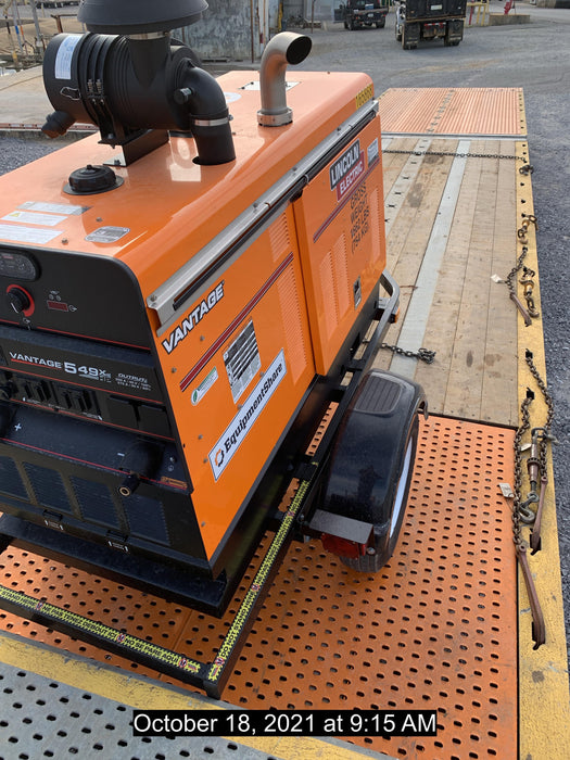 2021 Lincoln Electric Vantage 549X Ready Pak 3, ORANGE (includes trailer, cable rack, fender light kit)