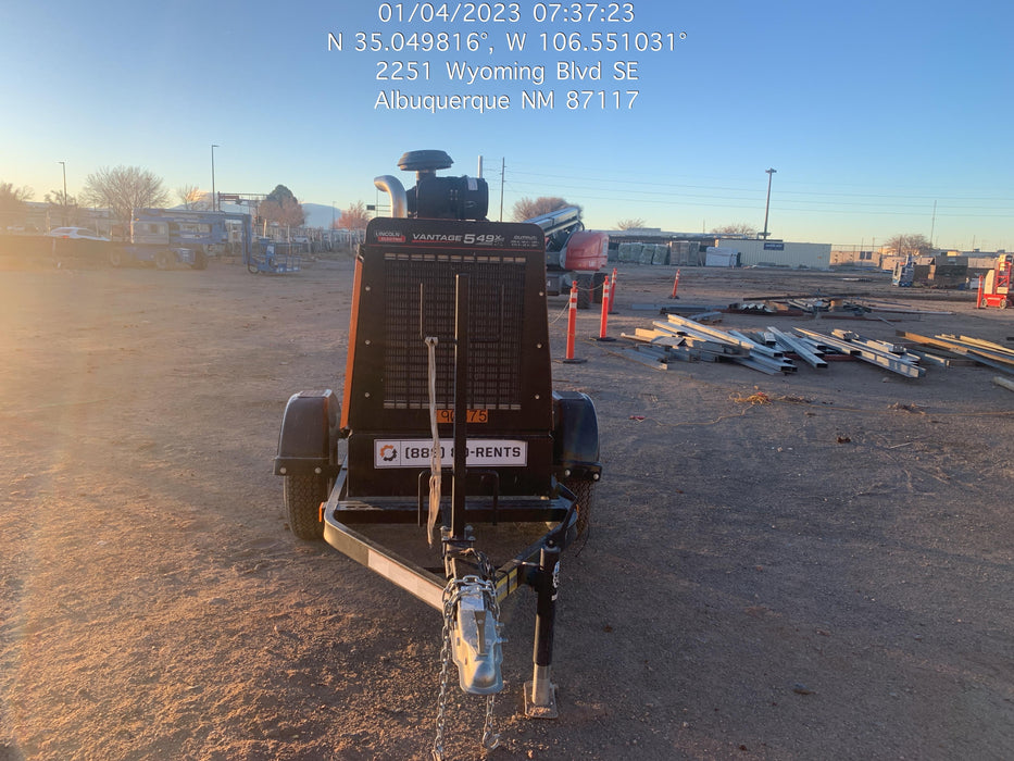 2021 Lincoln Electric Vantage 549X Ready Pak 3, ORANGE (includes trailer, cable rack, fender light kit)