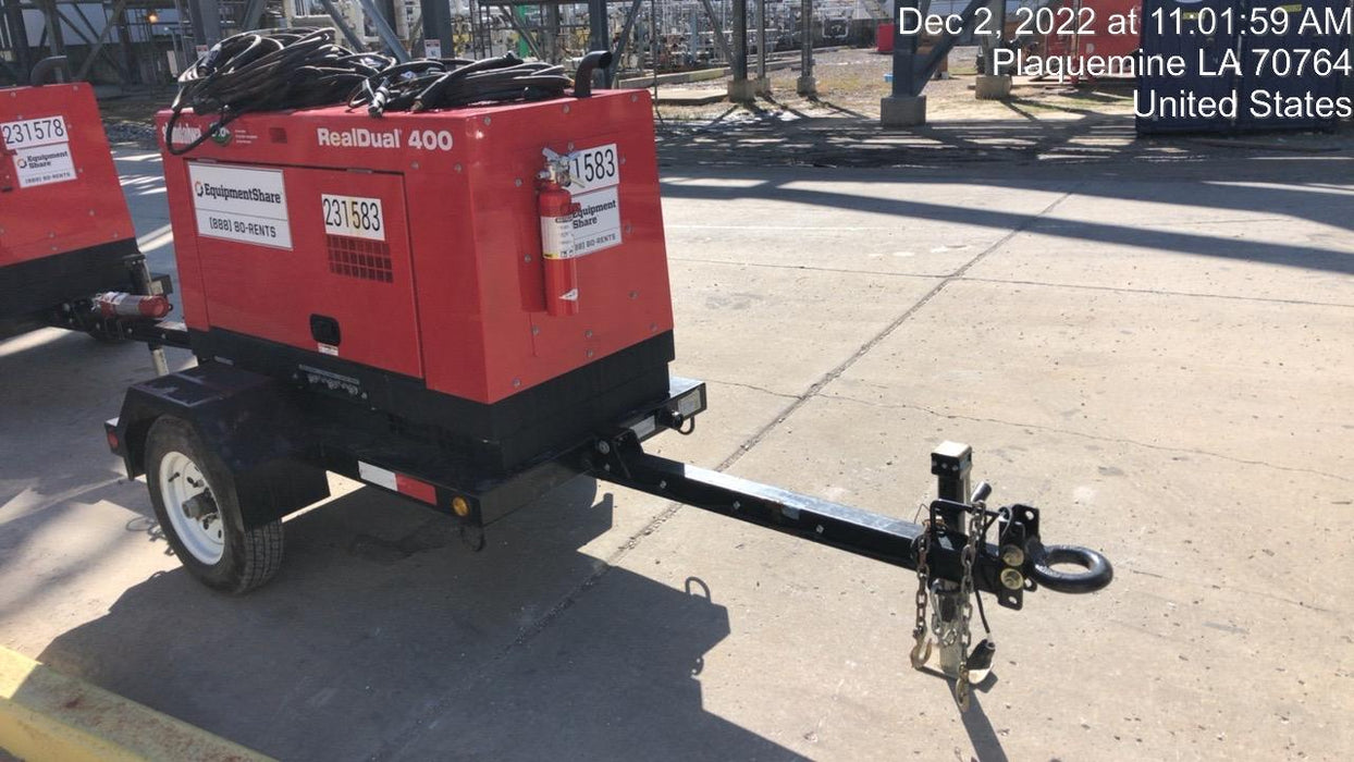 2022 Shindaiwa DGW400MDL Kubota D902 Engine, 23 HP, Dual Op Welder, Wire, Arc, Droop Stick, Tig, and CC Stick Functionality, Simulphase, 3 Phase and 1 Phase Gen Output, Single Axle NB Trlr, Slr Trckl Chrg 12V 12W, Fire Ext
