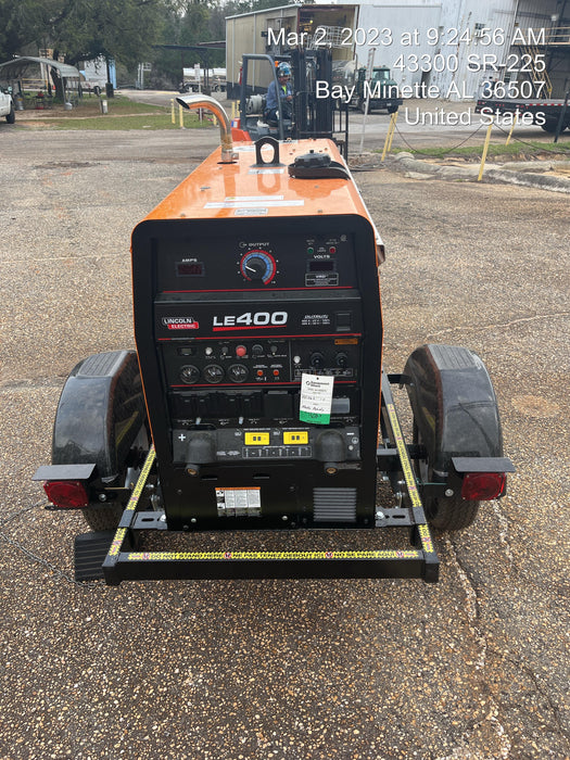 2022 Lincoln Electric LE400 Kubota V1505, Trlr, Cable Rack, Light Kit, ES Decals, T3