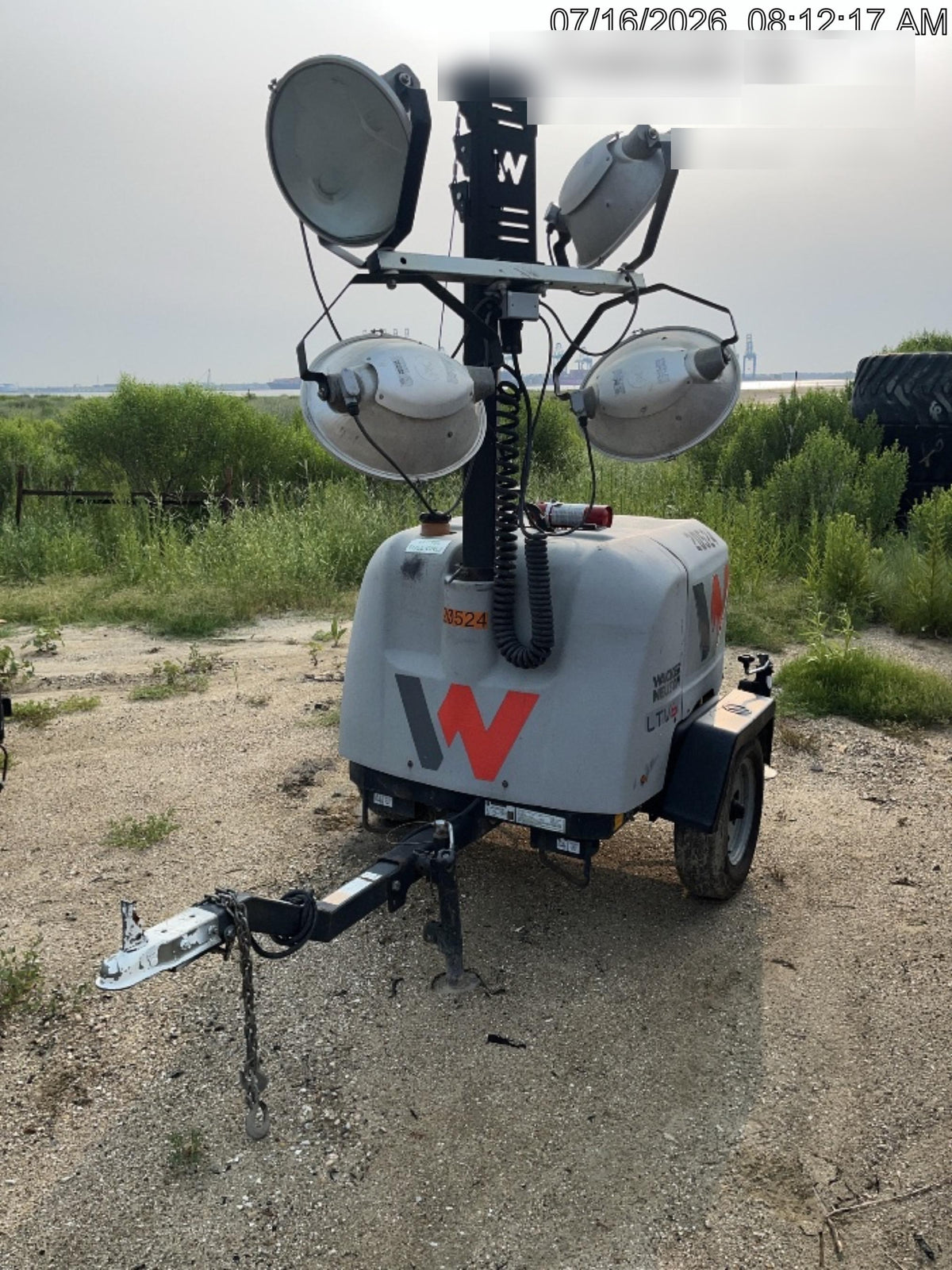 2018 Wacker Neuson LTV6L-MH Wacker Neuson LTV6L Mobile Light Tower w/Fuel Level Sensor Installed
