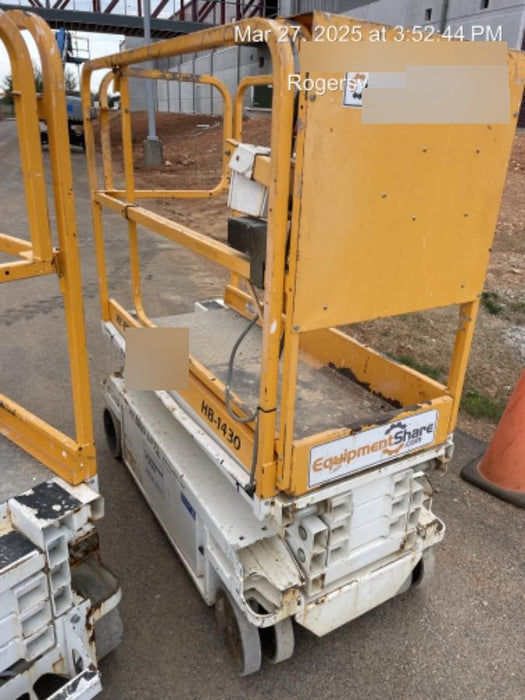Custom Equipment HB-1430 Hy-Brid Scissor Lift
Platform capacity up to 670 lbs
Working height up to 20 ft
Weighs under 1,700 lbs
Non-marking wheels