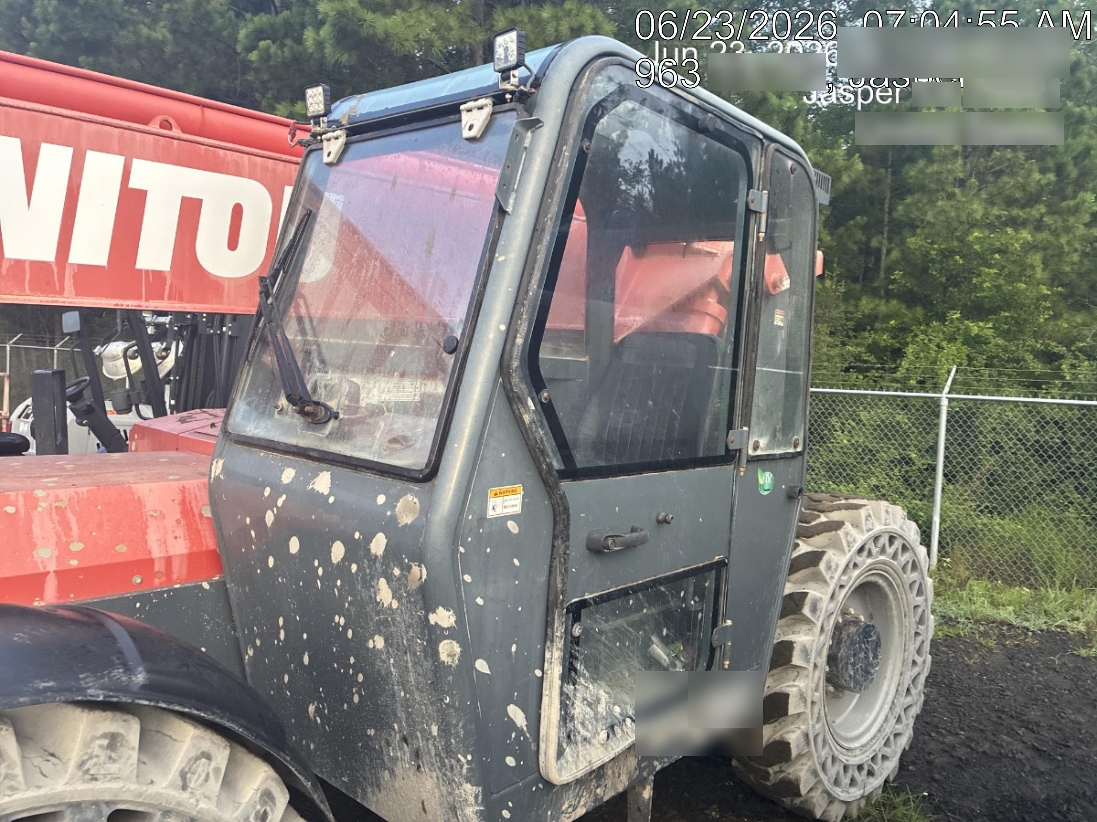 2018 Manitou MTA10055 Manitou MTA 10055 w/Cab/Heat/AC, Work Lights/Strobe, Aux Hyd, Solid Tires, Lift Hook, 66" Carriage, 60" Forks