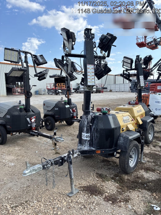 2022 Allmand NLV3GR (4) LED Light Fixture 350W, 23' Vertical Mast, 3kW Prime, Towable, ES Decals, T3