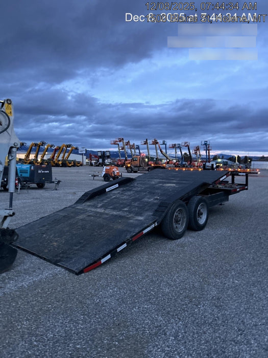 2024 TEXAS PRIDE TRAILERS 21' Lowboy Gravity Tilt Bed 14K Bumper Pull Trailer