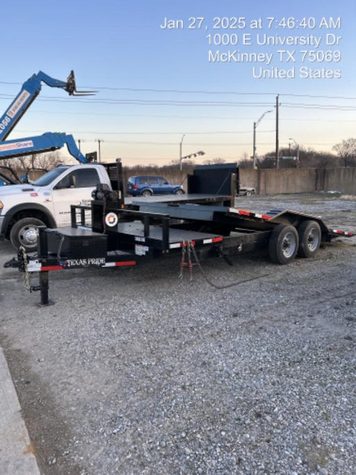 2024 TEXAS PRIDE TRAILERS 21' Lowboy Gravity Tilt Bed 14K Bumper Pull Trailer
