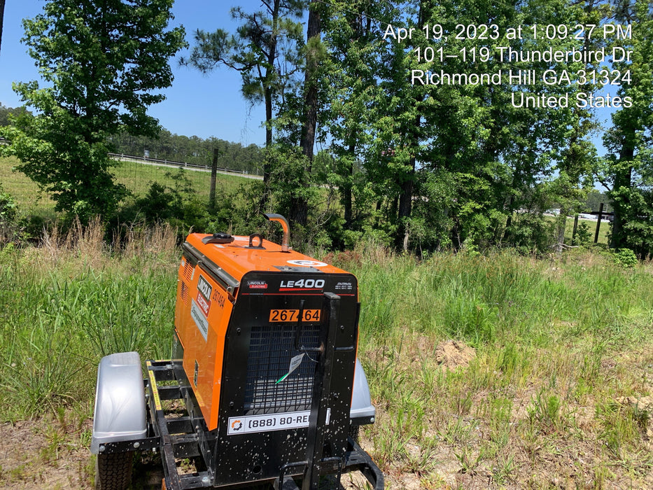 2022 Lincoln Electric LE400 Kubota V1505, Trlr, Cable Rack, Light Kit, ES Decals, T3