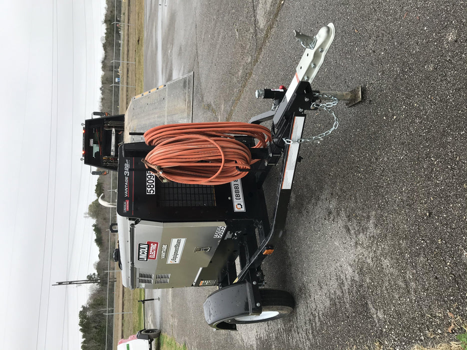 2019 Lincoln Electric Vantage 322 Welder Ready-Pak 3, Two wheel trailer, Fender and Light kit, Cable Rack