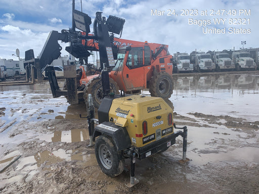 2022 Allmand NLV3GR (4) LED Light Fixture 350W, 23' Vertical Mast, 3kW Prime, Towable, ES Decals, T3