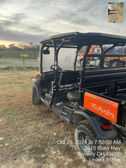 2022 Kubota RTV-X1140W-H Plastic Canopy, Windshield Acrylic Clear, LED Strobe Light, Wire Harness Kit, Back up Alarm