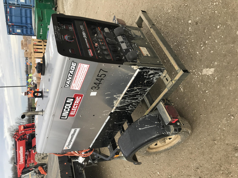 2019 Lincoln Electric Vantage 322 Ready-Pak 3, Two Wheel Trailer, Fender and Light Kit, Cable Rack