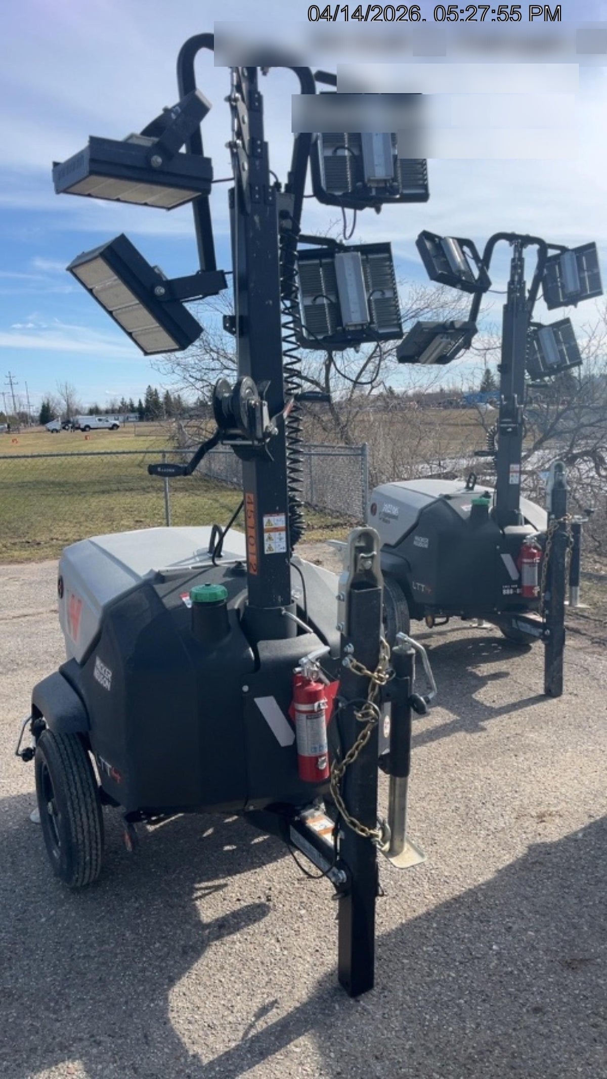 2024 Wacker Neuson LTT4 Diesel, Kohler KDW702, Deep Sea Controller, Auto Start, LED 320W, Bypass Outlet, T3