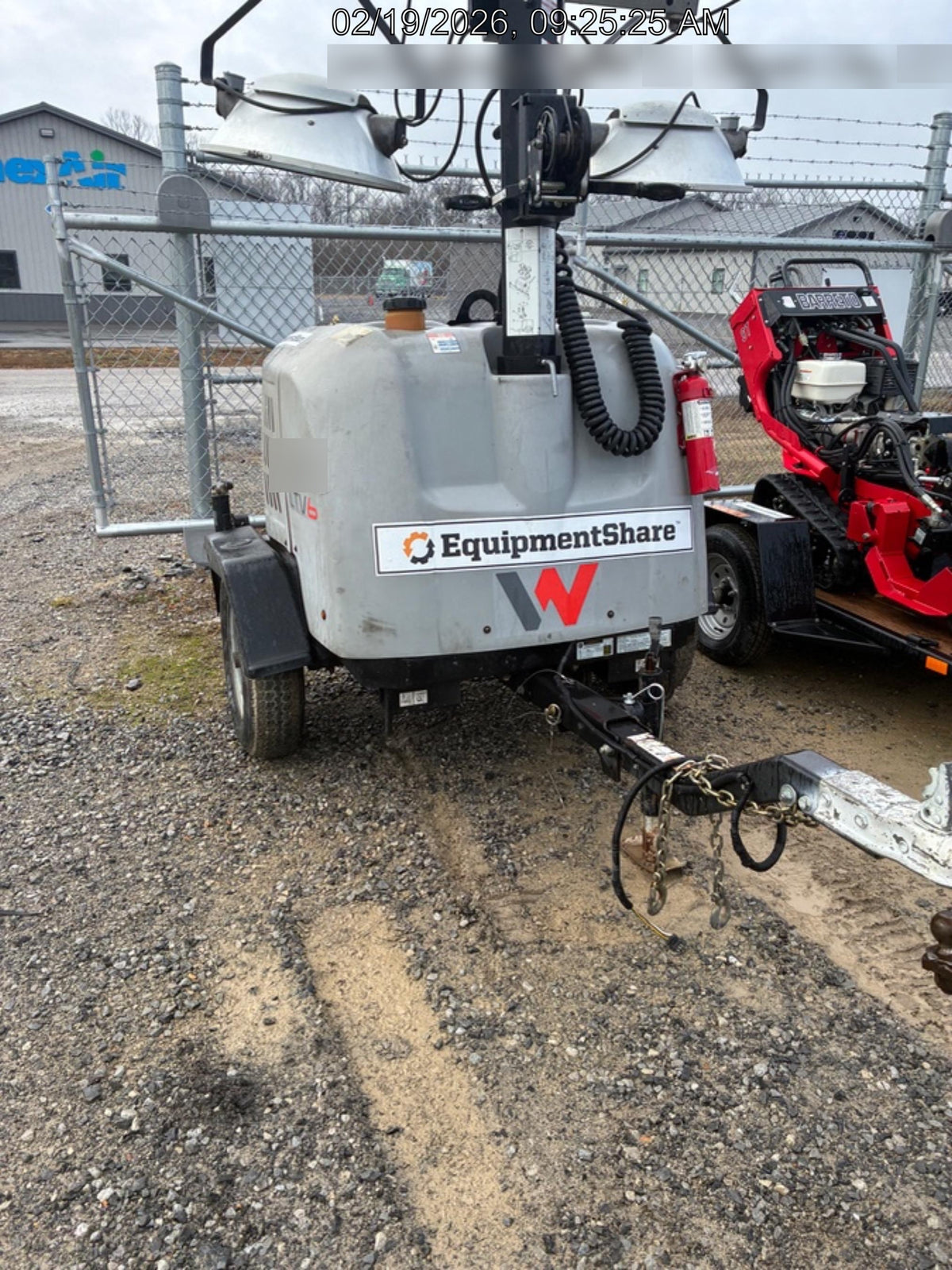 2019 Wacker Neuson LTV6L-MH Mobile Light Tower w/Fuel Level Sensor Installed