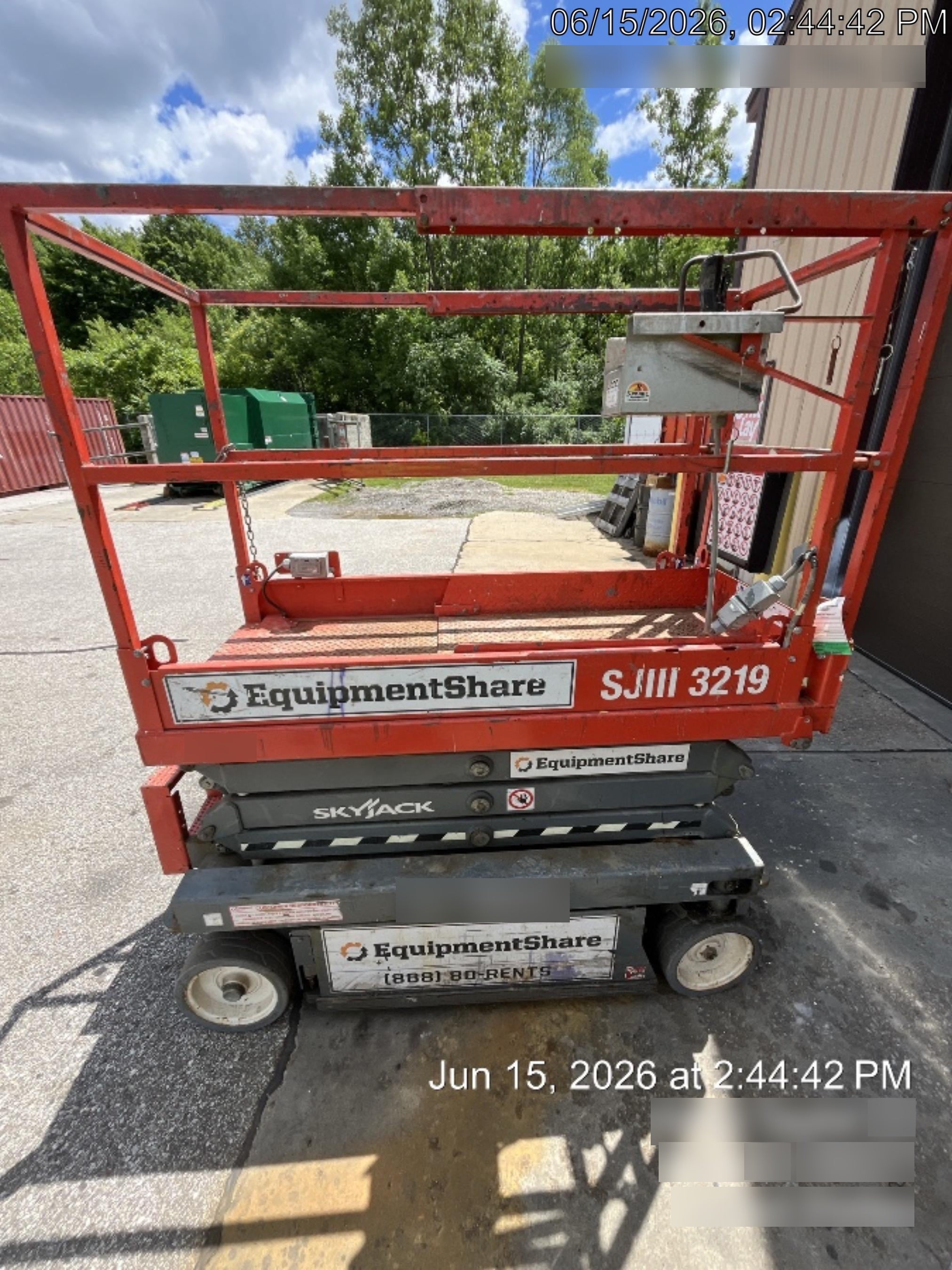 2019 Skyjack SJIII-3219 Standard Options, Trojan Batteries