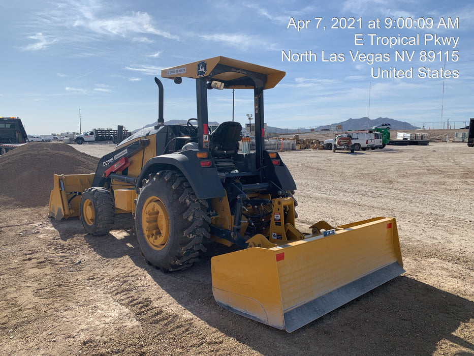 2020 John Deere 210LEP Canopy, 4WD, Second rear hydraulic cylinder, Light Package, Wheel weights