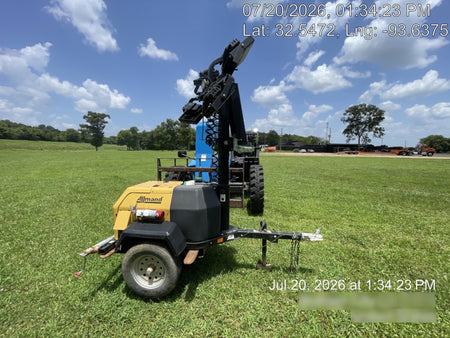 2022 Allmand NLV3GR (4) LED Light Fixture 350W, 23' Vertical Mast, 3kW Prime, Towable, Deep Sea L401, Leveling Jacks, Yanmar T4F 5.8hp