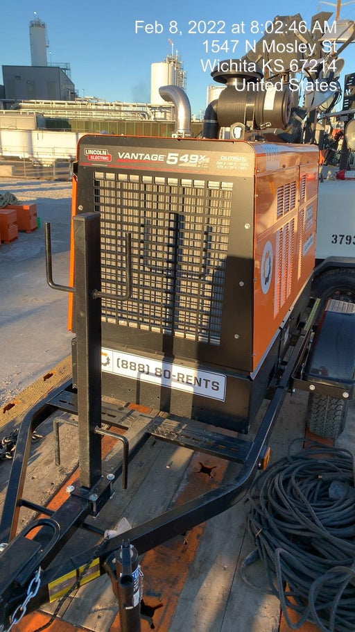 2021 Lincoln Electric Vantage 549X Ready Pak 3, ORANGE (includes trailer, cable rack, fender light kit)