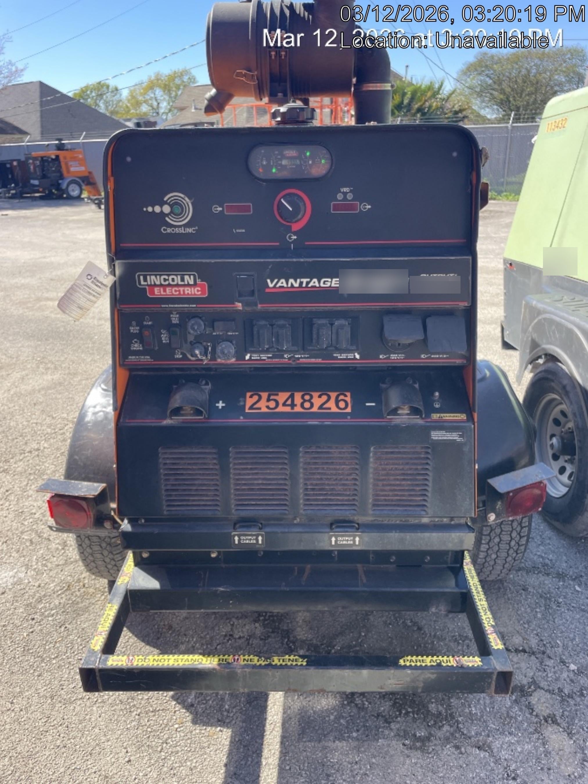 2022 Lincoln Electric Vantage 549X Crosslink Technology, Trailer Mounted, ES Decals, T3